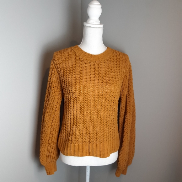 George Sweaters - 3/$25 Chunky Kint Balloon Sleeve Sweater